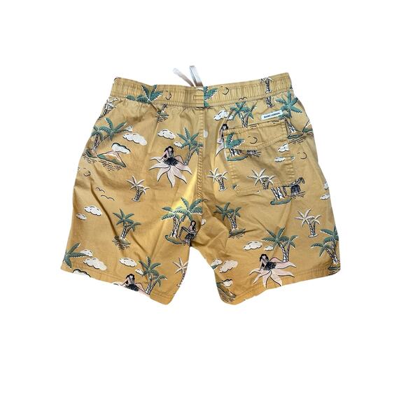 Banks Journal Hula Girl Swim Trunks Size 36 Aloha Island Print Board Shorts - Picture 1 of 6